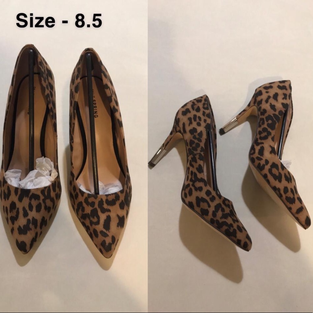 CALL IT SPRING - ANIMAL PRINT PUMPS with Golden accent at Heels - BRAND NEW